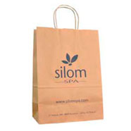 bolsa de papel de asa rizada